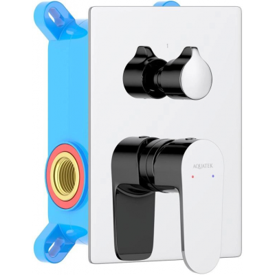 Смеситель для ванны 2 режима, (внешняя и скрытая часть) AQUATEK AQ1246CR ОБЕРОН купить с доставкой. 100% Оригинал. Гарантия!