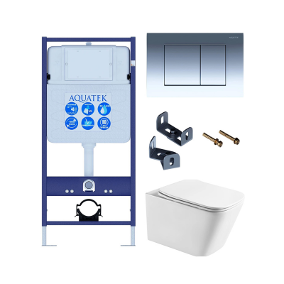 Комплект унитаз с инсталляцией и сиденьем микролифт SET ЛИБРА T-010/KKI33 безободковый купить с доставкой. 100% Оригинал. Гарантия!