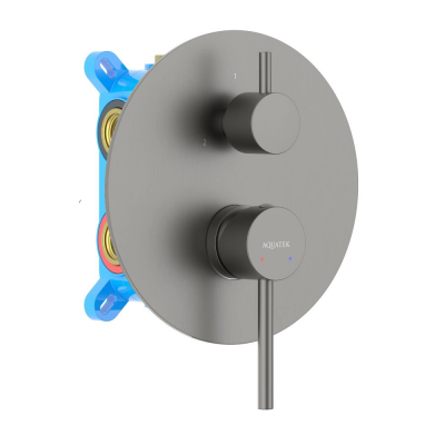 AQ1346BGM ЕВРОПА смеситель для ванны 2 режима (внешняя и скрытая часть), оружейная сталь купить с доставкой. 100% Оригинал. Гарантия!