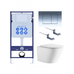 Комплект унитаз с инсталляцией, кнопкой и сиденьем SET AQUATEK ЛИБЕРТИ-010 4в1 безободковый Комплект унитаз с инсталляцией, кнопкой и сиденьем SET AQUATEK ЛИБЕРТИ-010 4в1 безободковый
