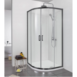 Душевой уголок Aquatek 80x80 AQ ARI RO 08020BL черный матовый