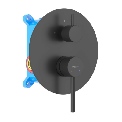 Смеситель для ванны 2 режима, (внешняя и скрытая часть) AQUATEK, матовый черный AQ1346MB ЕВРОПА купить с доставкой. 100% Оригинал. Гарантия!