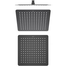 Квадратный верхний душ 300*300*2 мм AQUATEK, матовый черный AQ2074MB