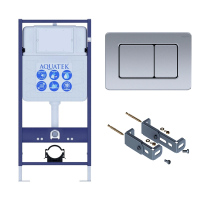 Инсталляция для подвесного унитаза Aquatek Standart 50 INS-0000012, кнопка смыва хром + крепеж купить с доставкой. 100% Оригинал. Гарантия! Инсталляция для подвесного унитаза Aquatek Standart 50 INS-0000012, кнопка смыва хром + крепеж купить с доставкой. 100% Оригинал. Гарантия!