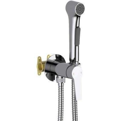 AQ1719CR ЛУГАНО комплект для гигиенического душа встроенный (смеситель + гигиеническая лейка + шланг) купить с доставкой. 100% Оригинал. Гарантия!