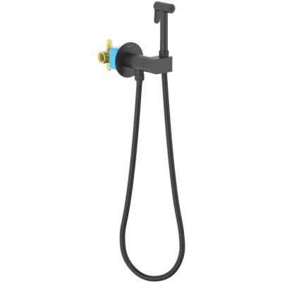Комплект для гигиенического душа встроенный (смеситель с прогрессивным картриджем + гигиеническая лейка + шланг) AQUATEK, матовый черный AQ1024MB ОБЕРОН купить с доставкой. 100% Оригинал. Гарантия!