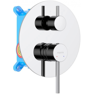 Смеситель для ванны 2 режима, (внешняя и скрытая часть) AQUATEK AQ1346CR ЕВРОПА купить с доставкой. 100% Оригинал. Гарантия!