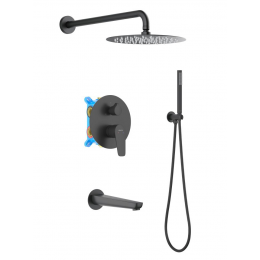 Set 4 в 1 душевой комплект AQUATEK, матовый черный AQ1173MB БЕТТА Set 4 в 1 душевой комплект AQUATEK, матовый черный AQ1173MB БЕТТА