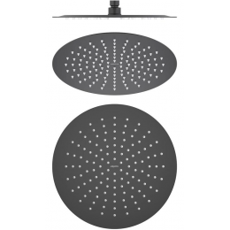 Круглый верхний душ 300*2 мм AQUATEK, матовый черный AQ2075MB