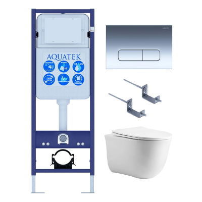 Комплект унитаз с инсталляцией, кнопкой и сиденьем SET КЛАССИК cm-INS17-016 4в1 безободковый купить с доставкой. 100% Оригинал. Гарантия!