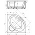 Акриловая ванна Акватек Калипсо KAL146-0000005 145x145 с гидромассажем и экраном