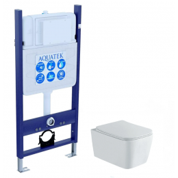 Комплект унитаз с инсталляцией и сиденьем микролифт Aquatek Либра New SET AQUATEK ЛИБРА N-14 cm Комплект унитаз с инсталляцией и сиденьем микролифт Aquatek Либра New SET AQUATEK ЛИБРА N-14 cm