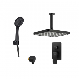 AQ1073MB ВЕГА Set 4 в 1 душевой комплект черный мат. (AQ1046MB+AQ2071MB+AQ2454MB+AQ2010MB)