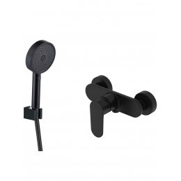 Комплект смесителей для душа Aquatek Ника AQ1834MB черный матовый Комплект смесителей для душа Aquatek Ника AQ1834MB черный матовый