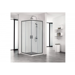 Душевой уголок Aquatek 80x80 AQ ARI KV 08020BL черный матовый