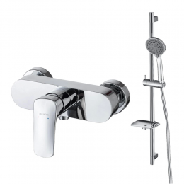 AQ1060CR ВЕГА смеситель для душа + AQ2011CR ВЕГА душевой гарнитур 3jet 73см