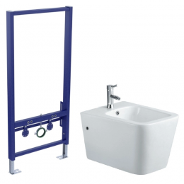 Комплект биде подвесное Aquatek Либра New AQ0506N-00+инсталляция Aquatek Standart 50 INSB-0000001