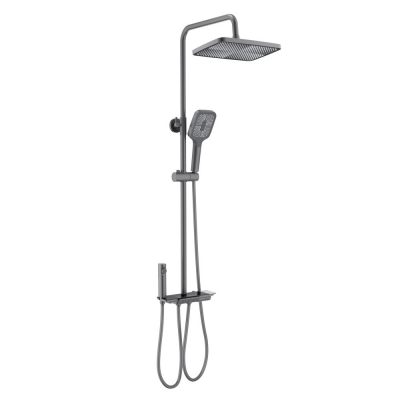 AQ3040BGM ПОЛАРИС душевая система (смеситель для ванны) 295х195мм, оружейная сталь купить с доставкой. 100% Оригинал. Гарантия!