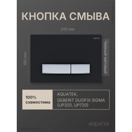 Кнопка смыва Aquatek KDI-0000031 черная