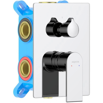 Смеситель для ванны 3 режима (внешняя и скрытая часть) AQUATEK AQ1447CR ЛИРА купить с доставкой. 100% Оригинал. Гарантия!