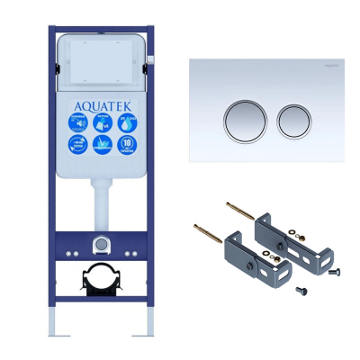 Инсталляция для подвесного унитаза Aquatek Standart 37 INS-0000017, кнопка смыва белая/хром + крепеж купить с доставкой. 100% Оригинал. Гарантия! Инсталляция для подвесного унитаза Aquatek Standart 37 INS-0000017, кнопка смыва белая/хром + крепеж купить с доставкой. 100% Оригинал. Гарантия!
