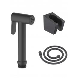 Гигиенический ручной душ со шлангом 120 см и держателем AQUATEK, матовый черный AQ2054MB