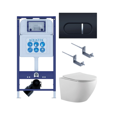 Комплект унитаз с инсталляцией, кнопкой и сиденьем SET AQUATEK ЕВРОПА-045 4в1 безободковый купить с доставкой. 100% Оригинал. Гарантия! Комплект унитаз с инсталляцией, кнопкой и сиденьем SET AQUATEK ЕВРОПА-045 4в1 безободковый купить с доставкой. 100% Оригинал. Гарантия!