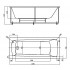 Акриловая ванна Акватек Либра NEW 150х70 LIB150N-0000002 с фронтальным экраном (слив слева)