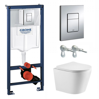 Комплект унитаз с инсталляцией и сиденьем микролифт Benneri Milano 38772001+B5.3.1178.00 безободковый купить с доставкой. 100% Оригинал. Гарантия!