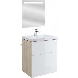 Мебель для ванной Cersanit Smart 60 ясень, белый, подвесная