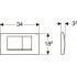 Кнопка смыва Geberit Twinline 30 115.899.KJ.1