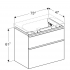 Комплект мебели для ванной Geberit Smyle 529.353.00.7 подвесной белый глянец 75 см
