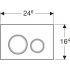 Смывная клавиша GEBERIT Sigma 21 115.884.SI.1 (стекло белое, глянцевый хром)