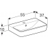 Раковина подвесная Geberit Renova Nr.1 Comprimo 55x37 226155000