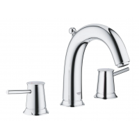 Смеситель для раковины GROHE BauClassic 20470000 двухвентильный, с донным клапаном, хром