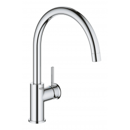 Смеситель для кухни Grohe BauClassic 31535001 с высоким C-образным изливом, хром