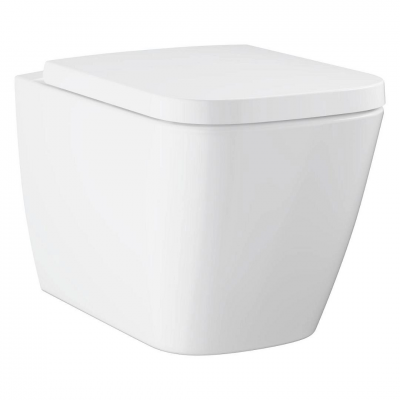 Унитаз подвесной с сиденьем микролифт Grohe BauEdge Ceramic 106740SH00 безободковый купить с доставкой. 100% Оригинал. Гарантия!