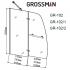 Шторка для ванны GROSSMAN GR-102 (150*90) алюминиевый профиль, стекло ПРОЗРАЧНОЕ 6мм