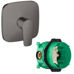 Комплект смеситель для душа и скрытая часть Hansgrohe 71765340S Talis E черный