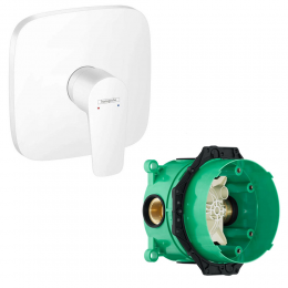 Комплект смеситель для душа и скрытая часть Hansgrohe 71765700S Talis E белый