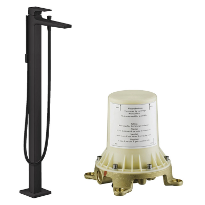 Комплект смеситель для ванны и скрытая часть Hansgrohe 32532670S Metropol черный купить с доставкой. 100% Оригинал. Гарантия!