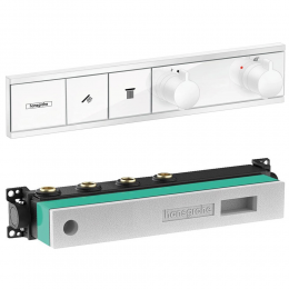 Комплект смеситель для душа и скрытая часть Hansgrohe 15380700S RainSelect белый