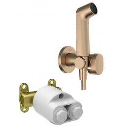 Гигиенический душ со смесителем с скрытой частью Hansgrohe Bidette 29232140S бронза