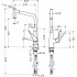 Смеситель Hansgrohe Metris M71 14780800 для кухонной мойки, сталь