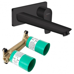 Комплект смеситель для раковины и скрытая часть Hansgrohe 71734670S Talis E черный Комплект смеситель для раковины и скрытая часть Hansgrohe 71734670S Talis E черный