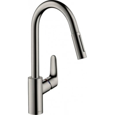 Смеситель Hansgrohe Focus M41 31833800 для кухонной мойки, сталь