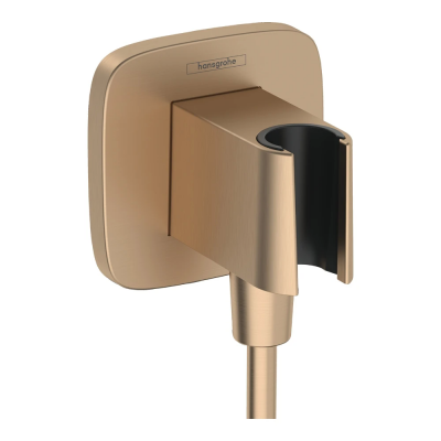 Шланговое подключение с держателем для душа Hansgrohe FixFit Q 26887140 бронза купить с доставкой. 100% Оригинал. Гарантия!