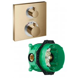 Термостат для душа со скрытой частью Hansgrohe Ecostat Square 15714140S бронза Термостат для душа со скрытой частью Hansgrohe Ecostat Square 15714140S бронза