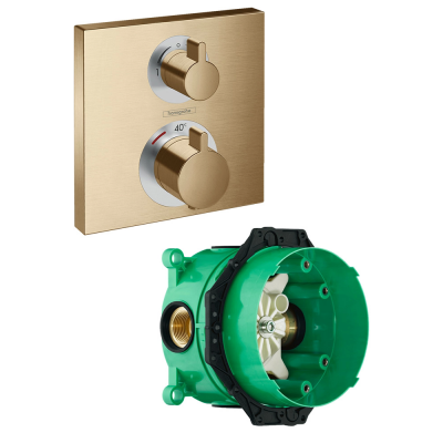 Термостат для душа со скрытой частью Hansgrohe Ecostat Square 15714140S бронза купить с доставкой. 100% Оригинал. Гарантия! Термостат для душа со скрытой частью Hansgrohe Ecostat Square 15714140S бронза купить с доставкой. 100% Оригинал. Гарантия!