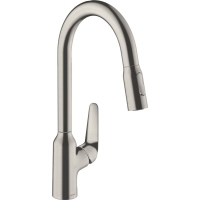 Смеситель Hansgrohe Focus M42 71820800 для кухонной мойки, сталь